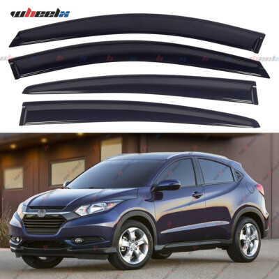 For 2015-2022 Honda HR-V HRV Smoke Tinted Window Visors Deflectors Rain Guards