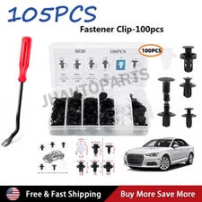 For Jeep 100Pcs Car Bumper Hood Clips Retainer Rivet Fastener Fender Push Pin