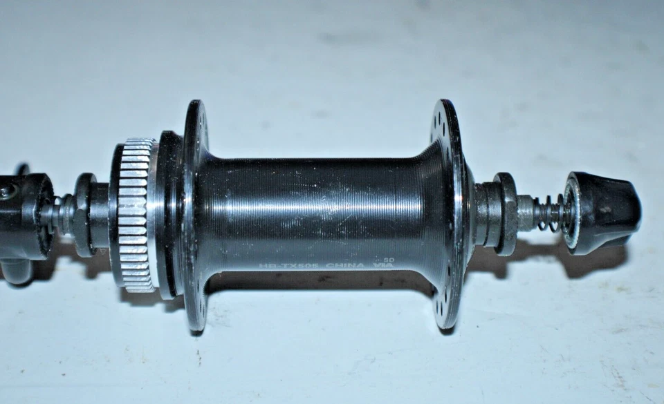 Shimano Front Bike Hub Black 36H 100mm HB-TX505 Center Disc QR Fast USA Shipping - Image 3 of 4