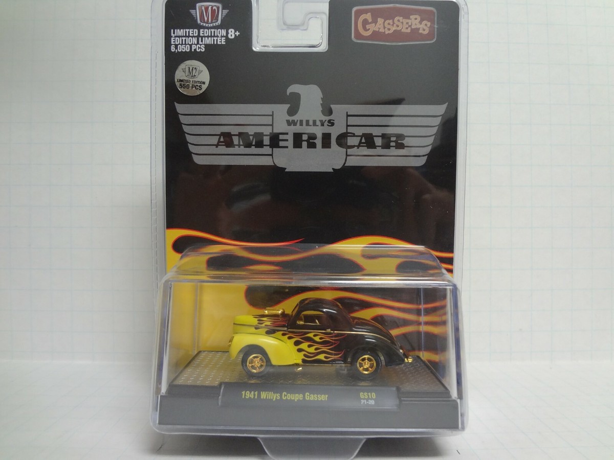 Willys Gassers ミニカーセット 激レア 1941 Willys Gasser Pickup, Black - Johnny Lightning JLSP181