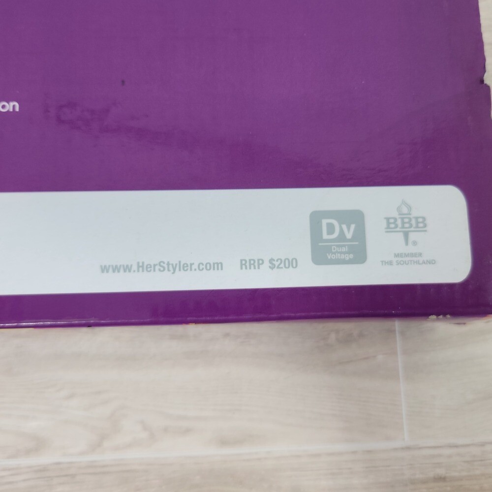 Grande Professional Curling Iron Purple HerStyler,Tested Dia. 18-25mm Len. 152mm