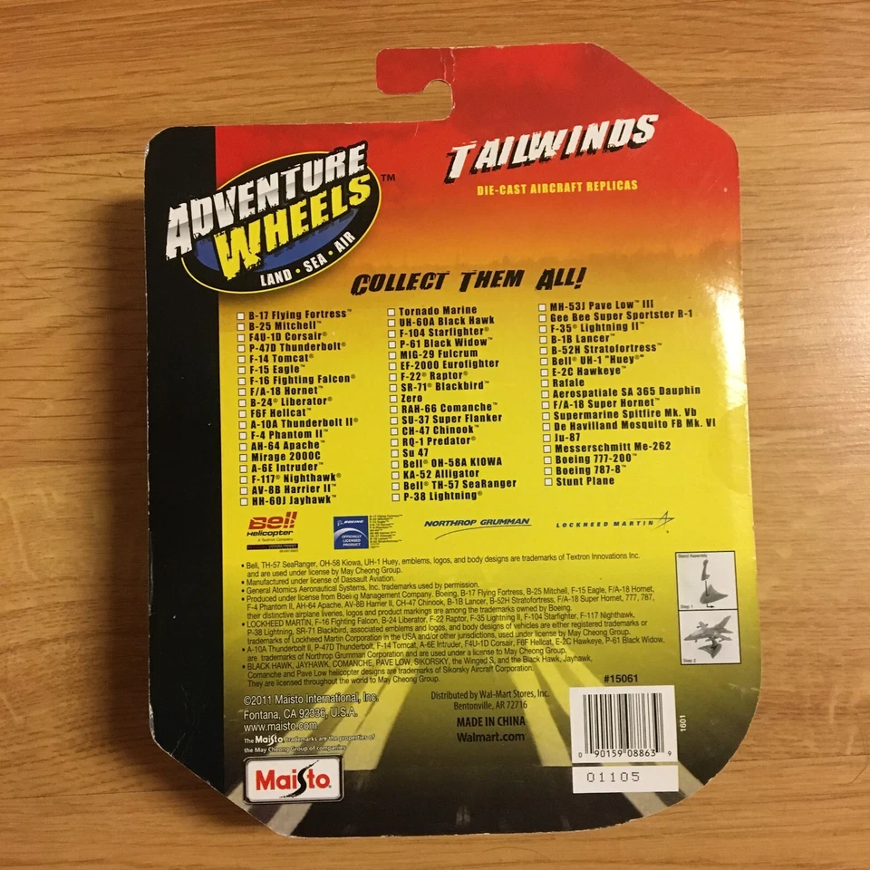 MAISTO Tailwinds AH-64A APACHE HELICOPTER Diecast Aircraft Replica - Image 2 of 3