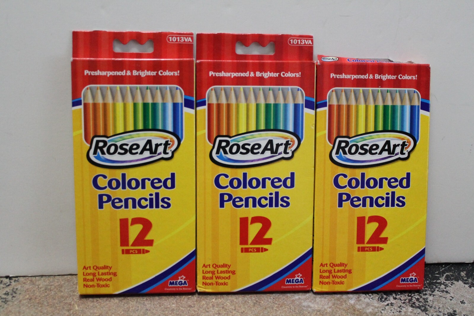 ROSEART Colored Pencils, 24 pack VINTAGE (2006) 3 boxes at 1