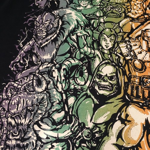 Masters of the Universe - He-Man - Skeletor - hand printed i UK T-Shirt - 80s - Picture 6 of 15