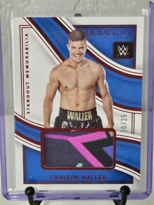 Grayson Waller 2023 Panini Immaculate WWE Standout Memorabilia Red /25 SS-GWL