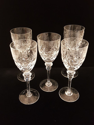 Rogaska Gallia wine glasses stemmed set of 5