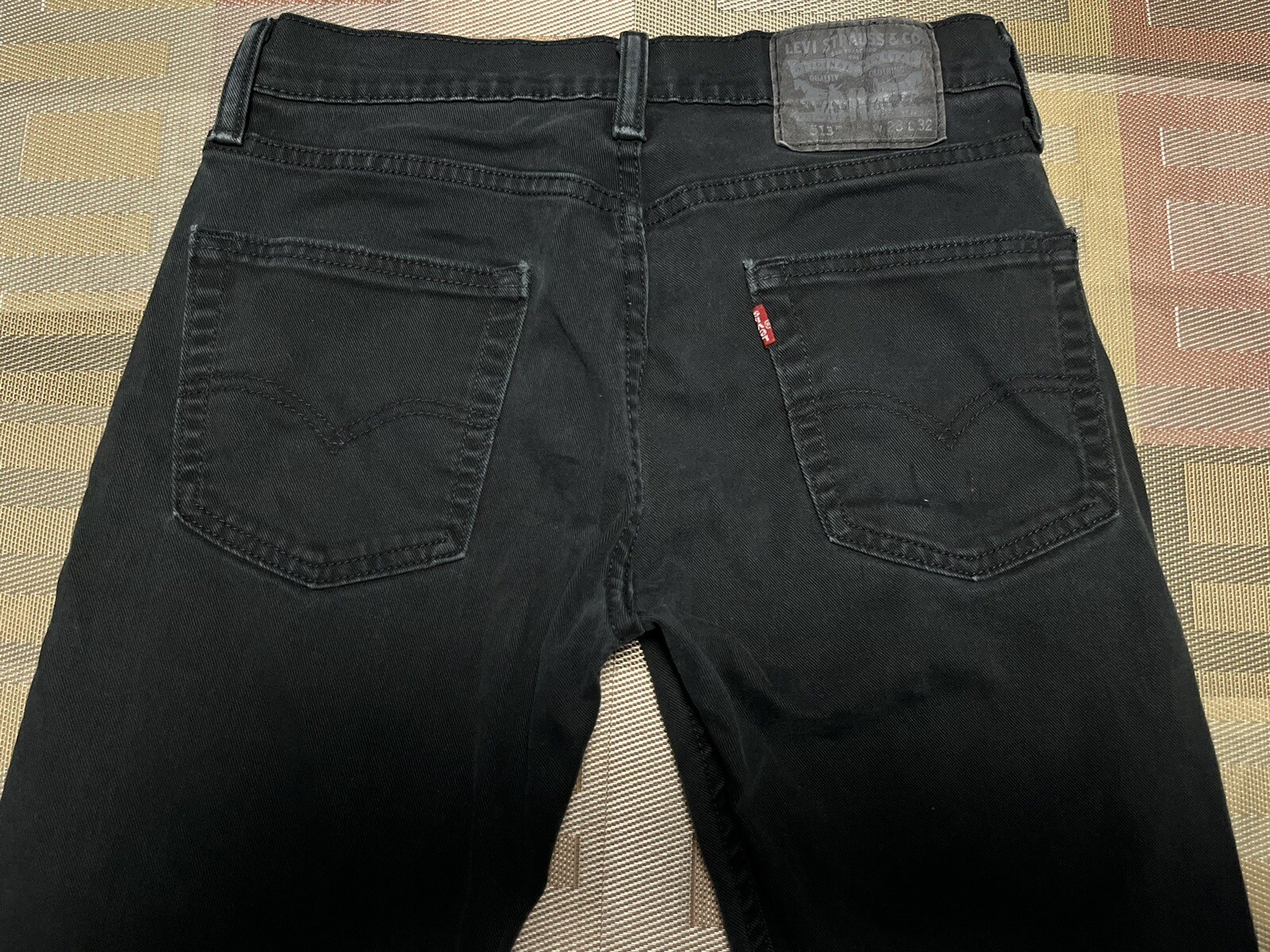 Levi’s Men’s 513 Slim Straight Flex Fit Black Jeans 28x32 eBay