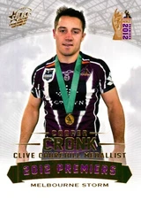 2012 Melbourne Storm NRL Premiers Select Limited Edition Card - Cooper Cronk