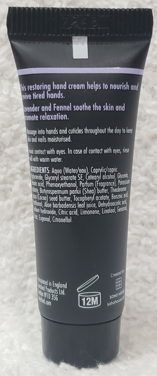 Soho House Cowshed COW HERB Hand Cream Restoring Lavender Fennel .34 oz