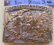 Award Design 24K Gold Plated Great Indian Chiefs Belt Buckle Massasoit Wampanoaq