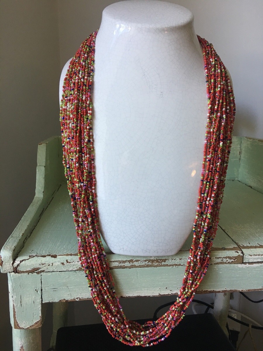 Multi Strand Seed Bead Necklace