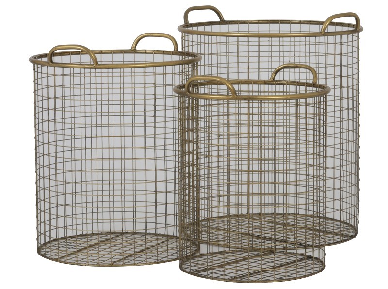 Luz y vida 5929018-2 cesta PERLIS de bronce 38 x 47.5 cm Luz y vida 5929018-2 cesta PERLIS de bronce 38 x 47.5 cm