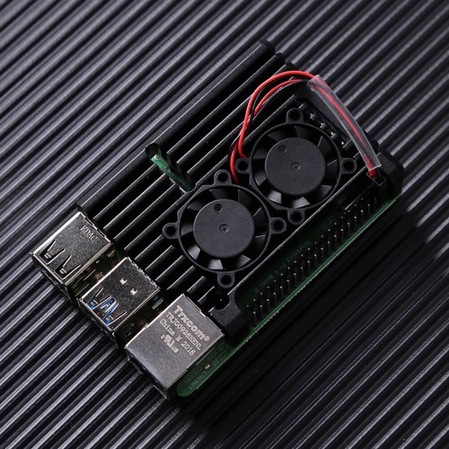Aluminum Case with Dual Fan Armor Case Compatible for Raspberry Pi 4 Model/Pi 4B - Afbeelding 5 van 18