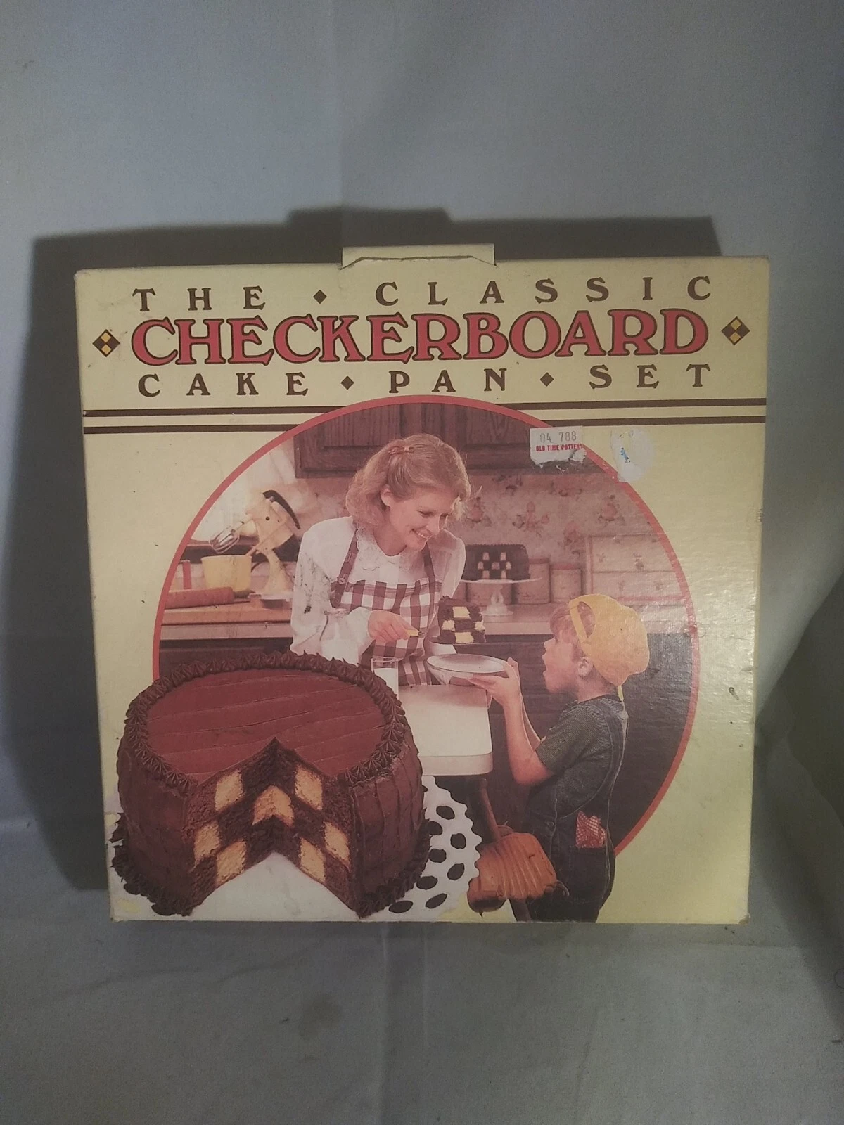 Checkerboard Cake Pan Set 3 Pans Batter Divider Instructions Recipe USA