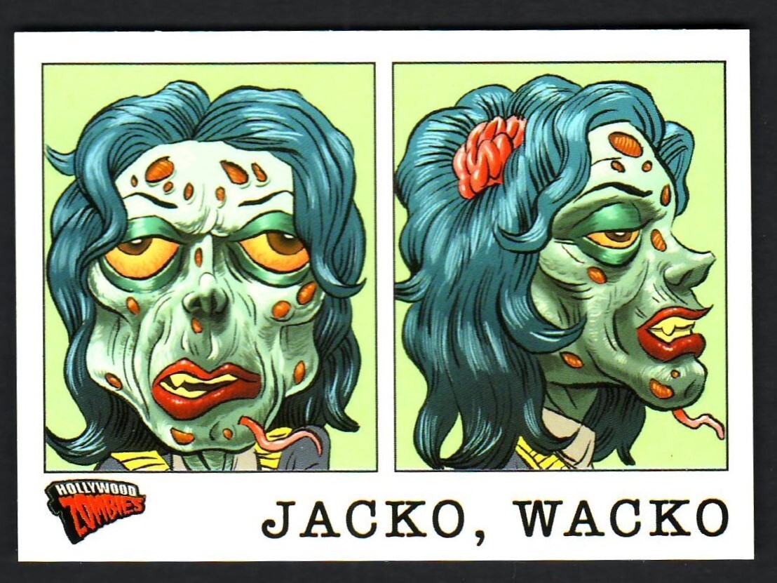HOLLYWOOD ZOMBIES MORBID MUGSHOTS GORE GLOW CARD 1 OF 10 JACKO