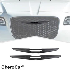 ⭕Matte Front Grill Tailgate Logo Badge Emblem Cover Trims For Chrysler 300 2015+
