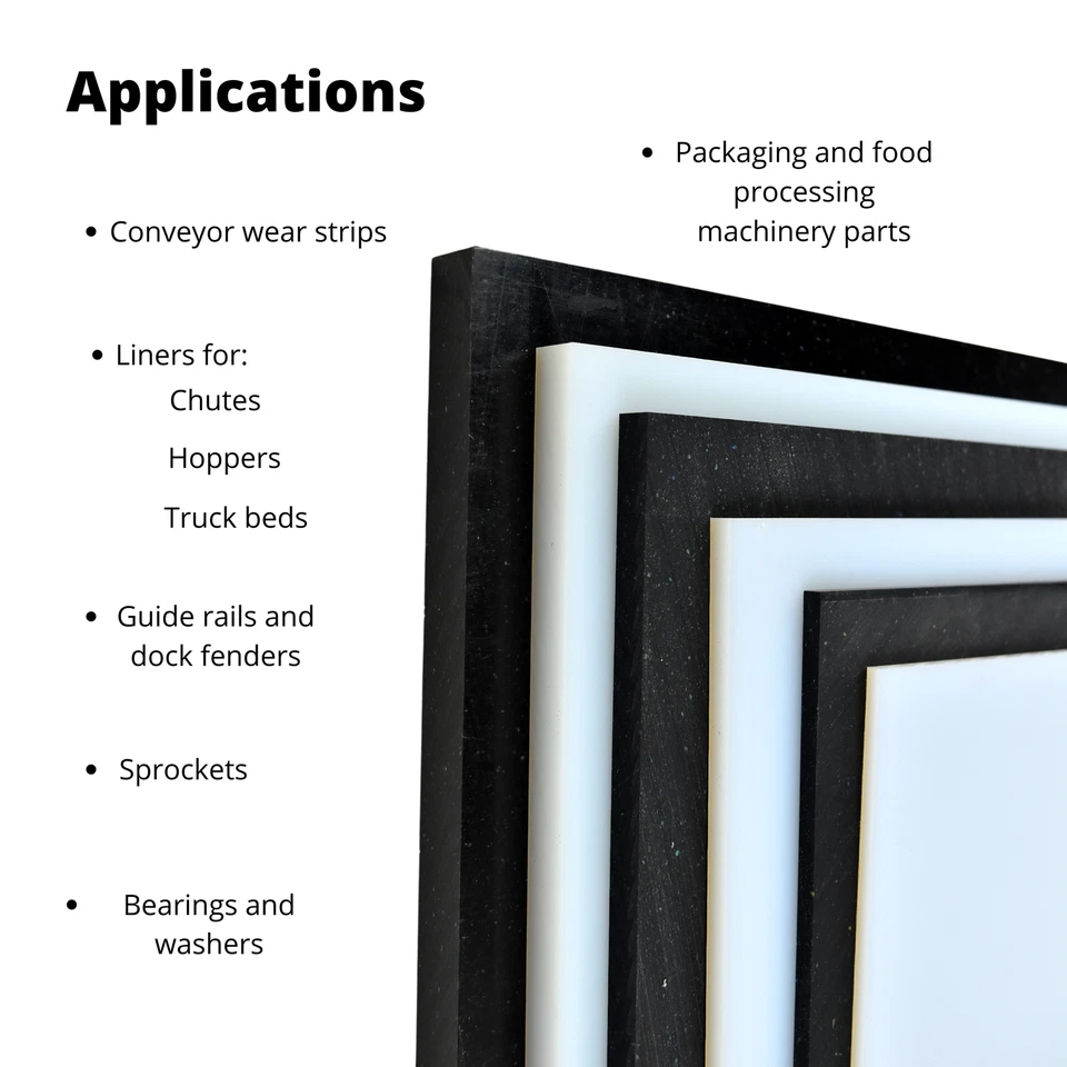 BuyPlastic Repro Black UHMW Polyethylene Plastic Sheet 1/2" x 6" x 24" - Image 3 of 4