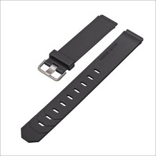 JACOB JENSEN Uhrband watch strap original Kautschuk Schwarz 19 mm Einschubband M