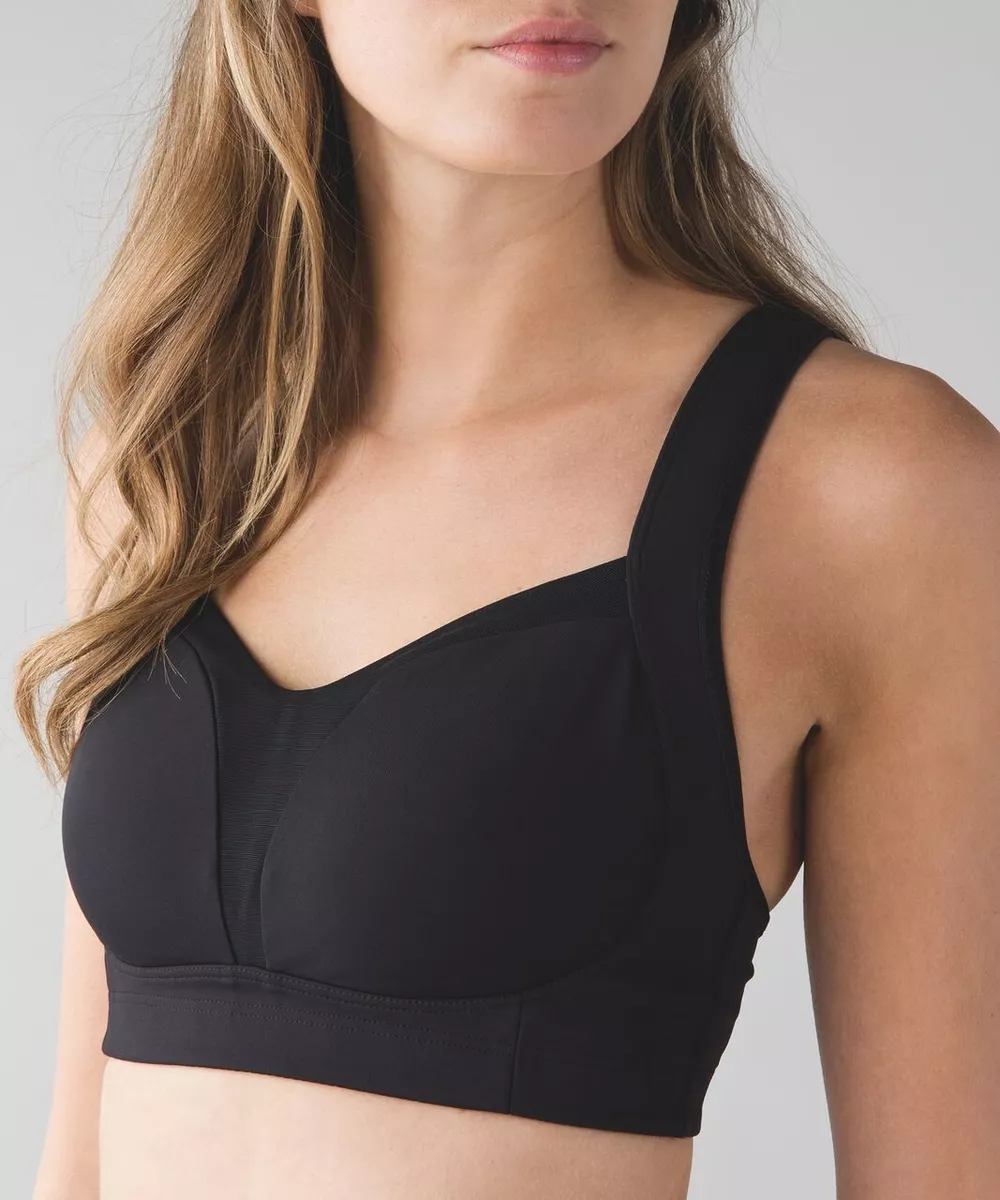 Lululemon cut out strappy back black sports bra