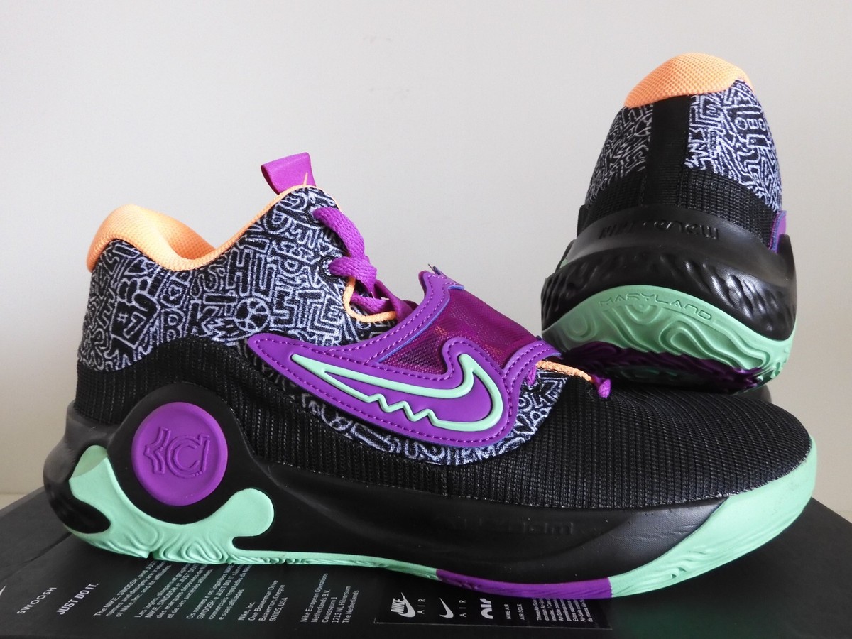 NIKE KD TREY 5 X BLACK-VIVID PURPLE-PEACH CREAM SZ 12.5