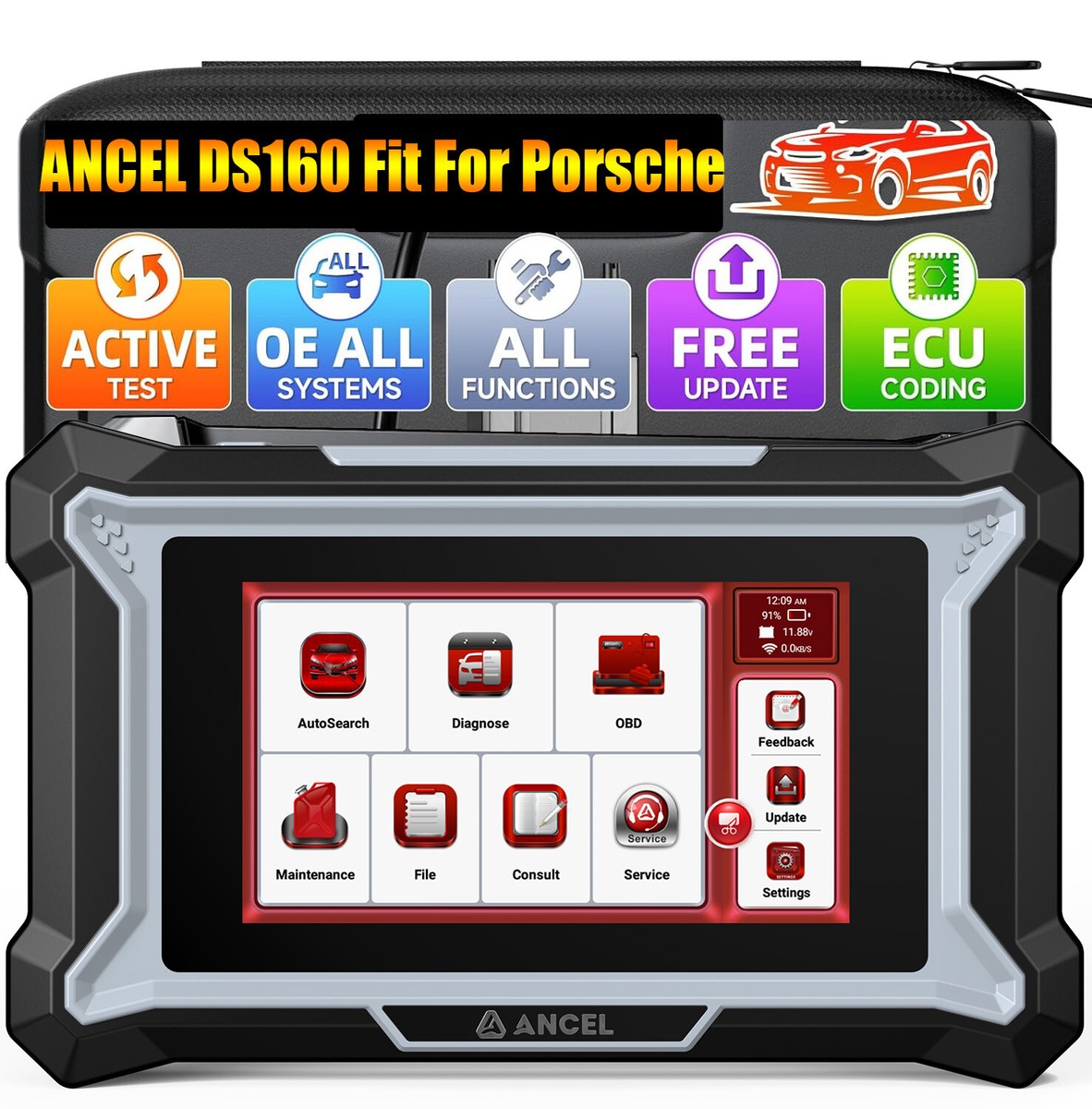 ANCEL DS160 Full System Bi-directional Diagnostic Scan Tool OBD2