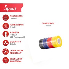 4 Roll Seal Self Fusing Silicone Tape for Hose Repair /Cable Bandage/Tool Fixing