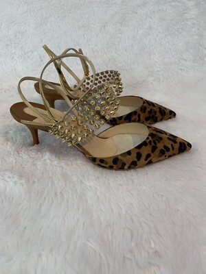 Christian Louboutin Levita 55 PVC Gold Spike Heels Sz36 $945 | eBay