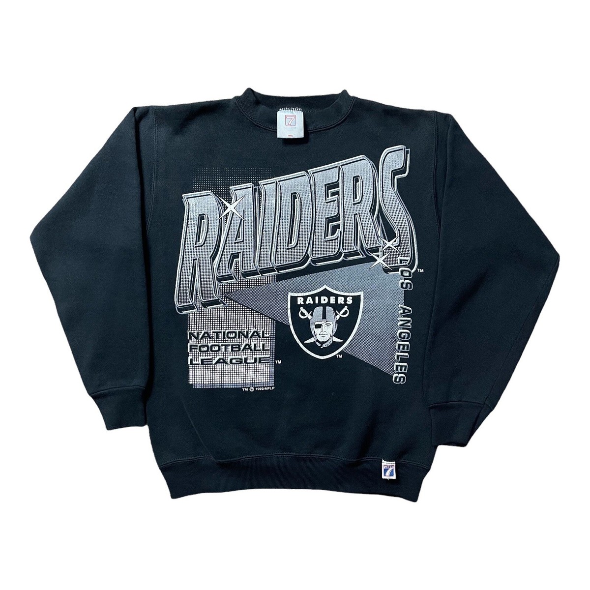 Vintage 90s Los Angeles Raiders Logo 7 Sweatshirt 1992 Size Vintage 90s Los Angeles Raiders Logo 7 Sweatshirt 1992 Size