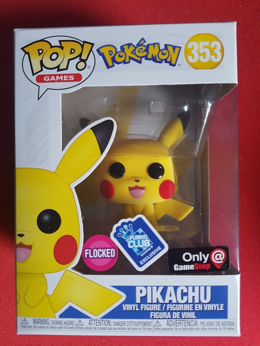 Pokemon Pikachu Pop 353 Flocked Gamestop Exclusive