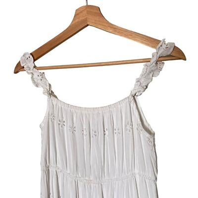 Jessica Simpson White Eyelet Tiered Maxi Dress | eBay