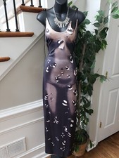 Cape Clique Women Black & Beige Polyester Strappy Long Maxi Raindrop Dress 12