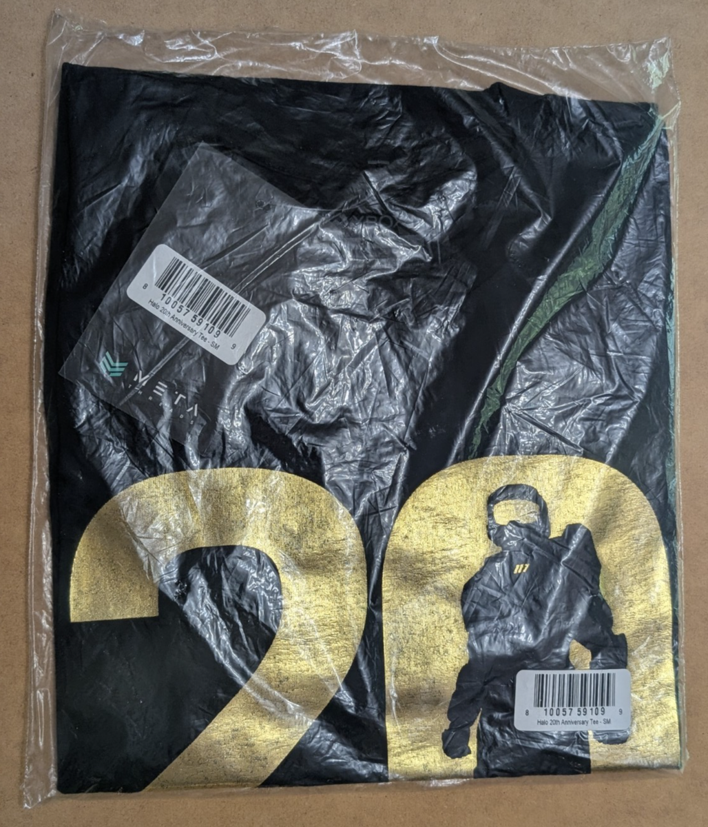 2021 Meta Threads Xbox Gear Shop BLACK & GOLD Shiny Halo 20th Anniv SM  T-SHIRT! | eBay