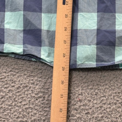 Untuckit Shirt Mens XL Short Sleeve Button Front Casual Cotton Blue Plaid - Picture 8 of 9