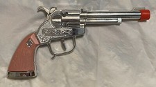 Vintage Halco Hubley Pink Grip Cowgirl Pistol Six Shooter Toy Cap Gun VGC