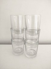 Mobil 6 Verres Whisky Collection Verre Epais Années 60 Vintage Brocante France