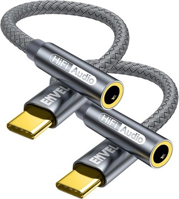 USB C auf 3,5 mm Buchse, Kopfhörer-Adapter, Type C auf AUX-Audiokabel, 