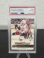 2014-15 Upper Deck Johnny Gaudreau Young Guns UD CANVAS ROOKIE PSA 10 #C96