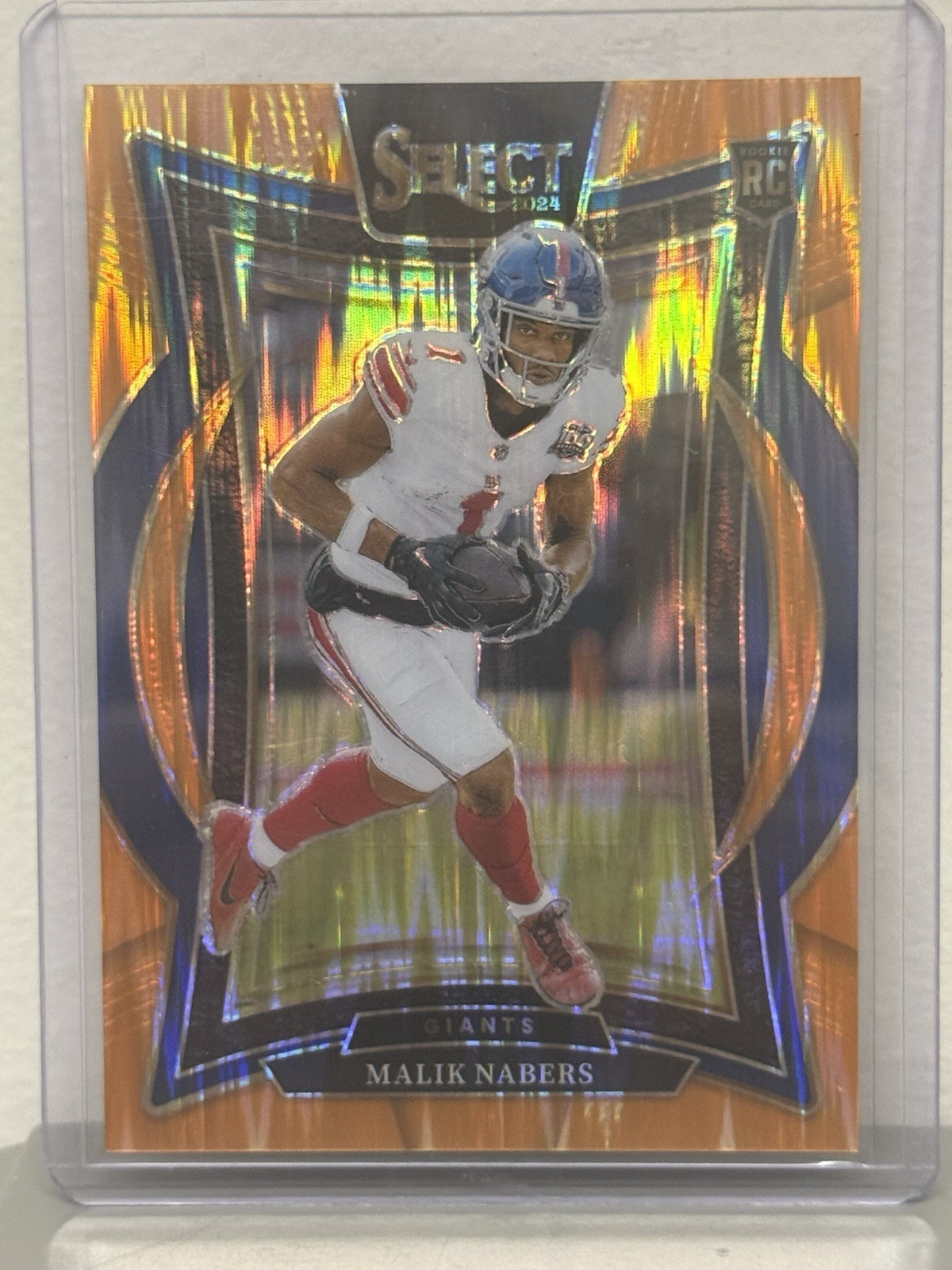 2024 Panini Select - Concourse Malik Nabers #29 Orange Shock Prizm /499 (RC)