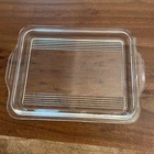 Vintage PYREX 503-C Clear Glass Refrigerator Dish LID Rectangle Ribbed FLAWS