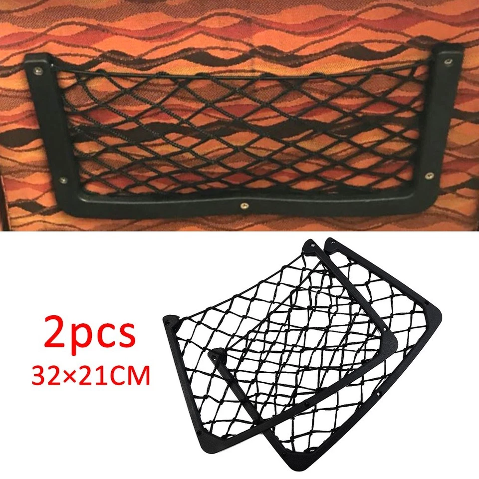 Storage Mesh Bags Elastic Net Storage Net 2PCS Boat For Car Large Storage Net - Image 2 of 4