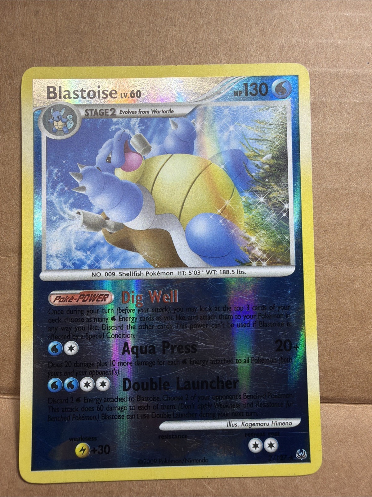Blastoise - 2/127 - Pokemon Platinum Reverse Holo LP