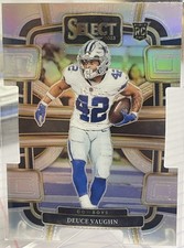 2023 Select Deuce Vaughn #28 Silver Prizm Concourse Die Cut Rookie RC Cowboys