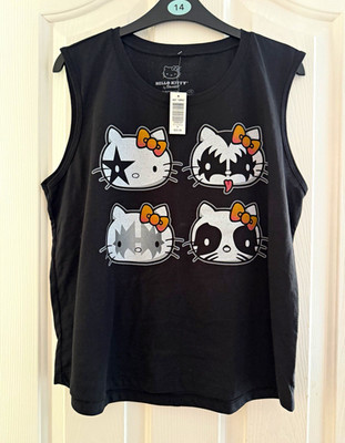 RARE 2012 Hello Kitty x KISS Hot Topic Tank Top XL NWT Sanrio Vintage