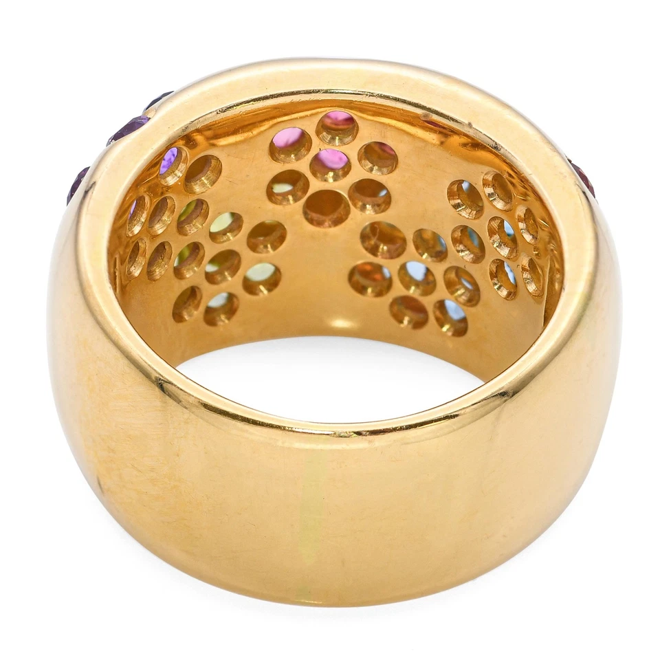 Roberto 硬币 "Nabucco" 18k 黄金冲洗套装 多宝石戒指 — 第 4/4 张图片