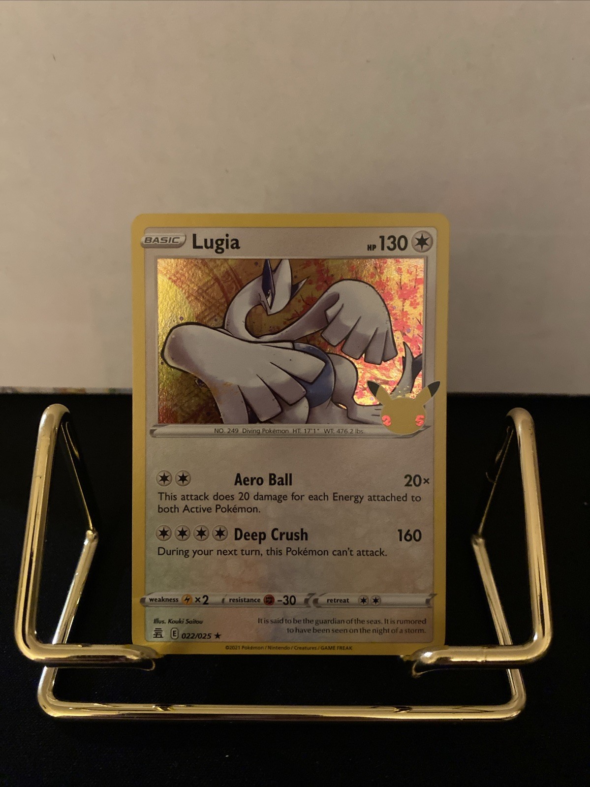 Pokemon Lugia 22/25 Holo Card Celebrations Series
