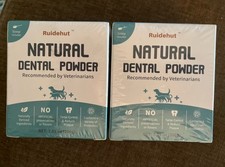 2 7.05 Oz Boxes Natural Dental Powder For Dogs Cats Tarter Control Probiotic