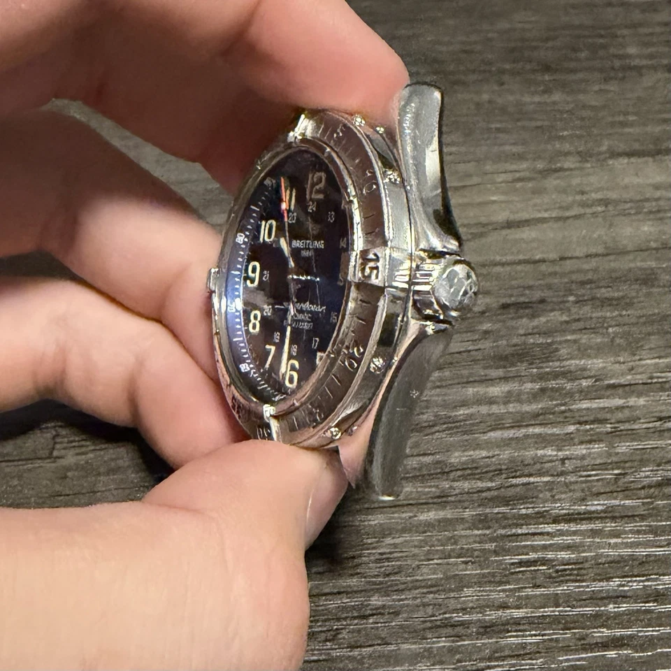 Breitling SUPEROCEAN A17040 Hombre Automático 1000mm ESFERA AZUL ¡Solo Cabezal de Reloj! Foto 2 de 4