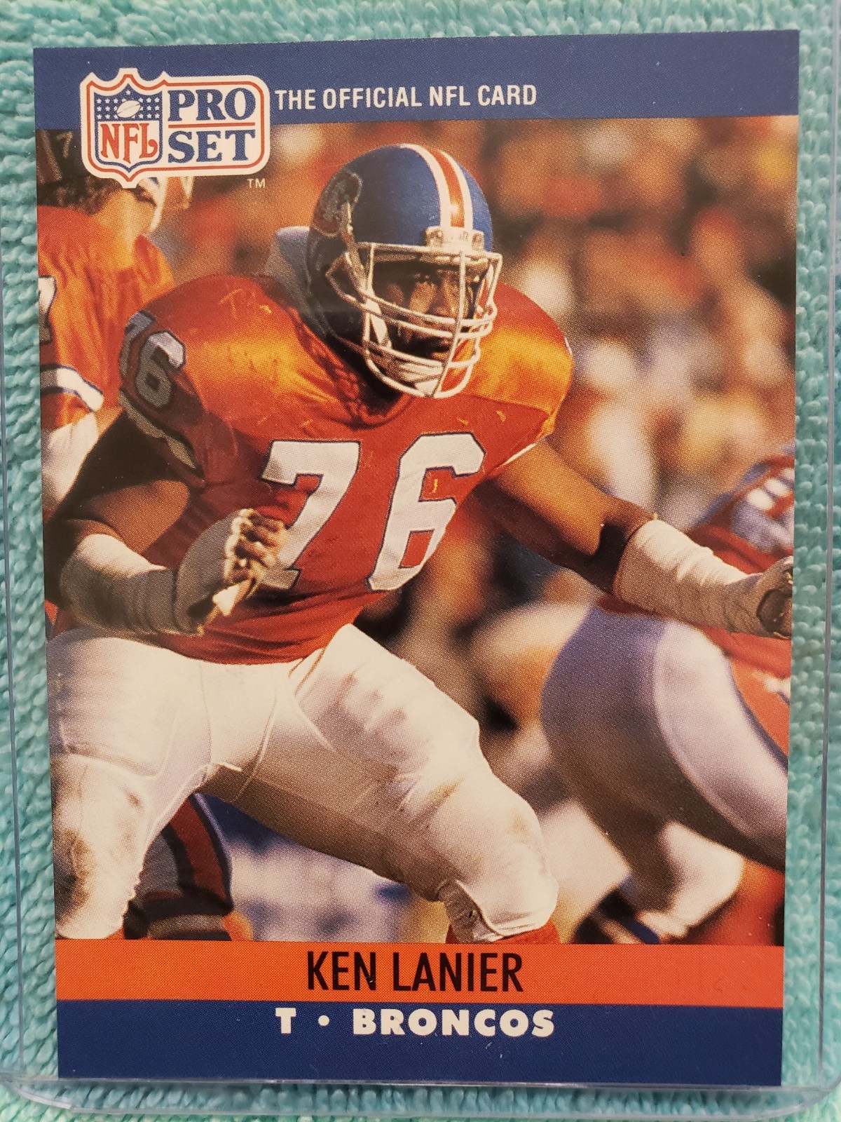 1990 PRO SET KEN LANIER ROOKIE #488 DENVER BRONCOS RC 
