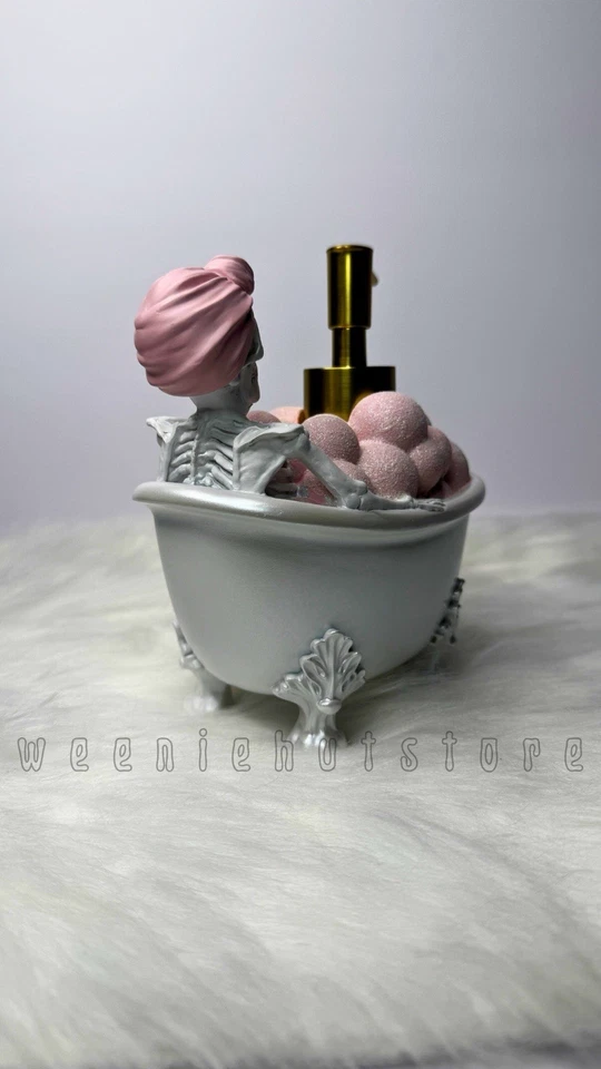 Dispensador de loción de jabón de baño de burbujas con esqueleto de Halloween *NUEVO * Decoración recargable Foto 3 de 4