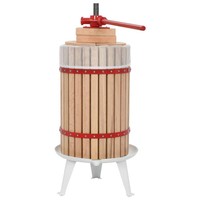 Vidaxl Obst- Und Weinpresse Mit Stoffbeutel 24 L Eichenholz Neu
